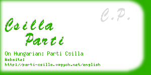 csilla parti business card